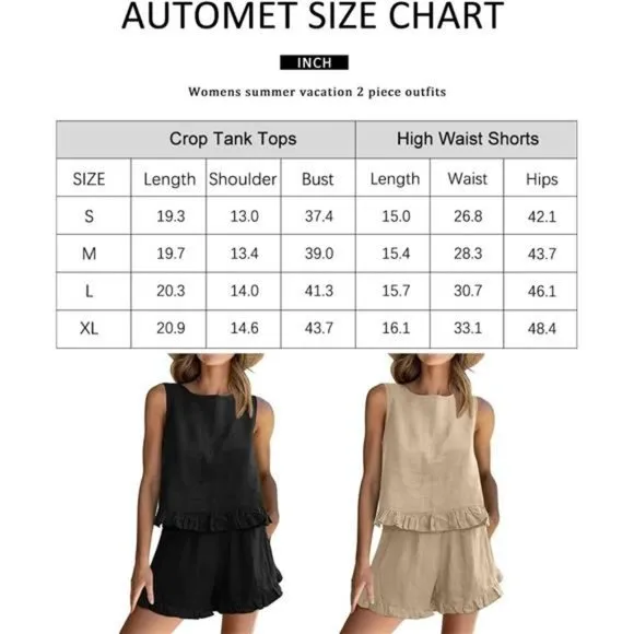 Womens 2 Piece Outfits Summer Sets Rust