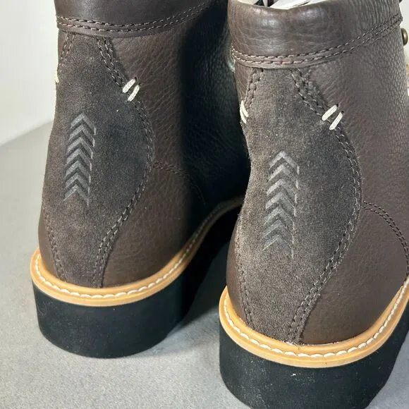 Womens 7 Lightweight Leather Hiker Boot Travel Walk Water Resistant