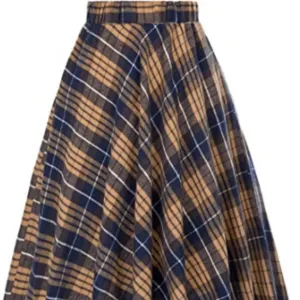 Women's A-Line Vintage Skirt Grid Pattern Plaid