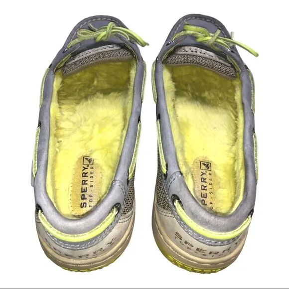 Women's Angelfish Fur Lined Boat Shoe 5M Gray