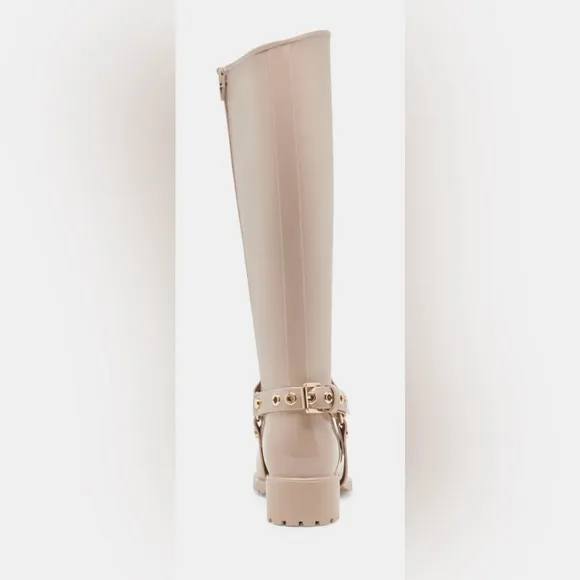 Women's Beige Knee-High Waterproof Boots