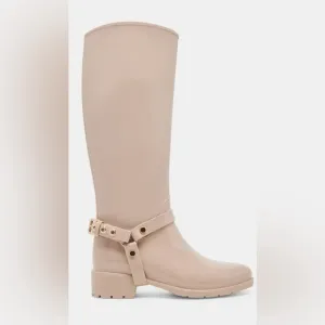 Women's Beige Knee-High Waterproof Boots