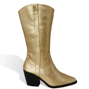 Women’s Calf Pointed Toe Western Cowboy Boots