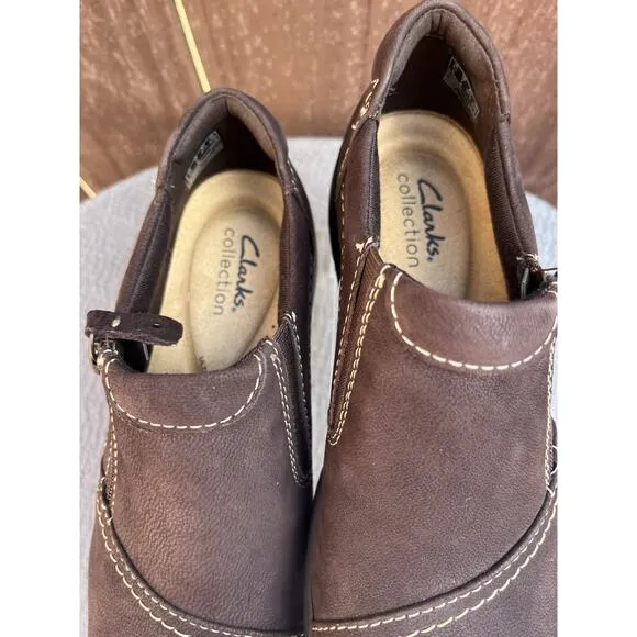 Women's Clarks Brown Leather Comfort/Casual Shoes Size 7M
