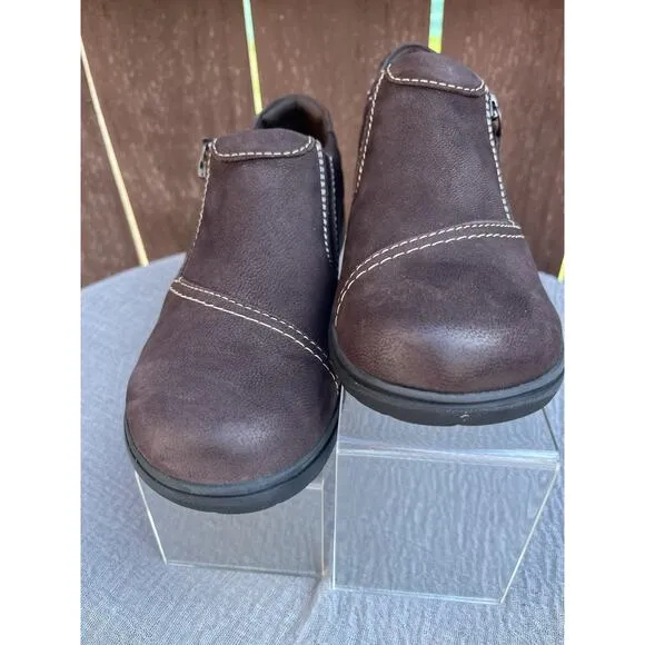 Women's Clarks Brown Leather Comfort/Casual Shoes Size 7M