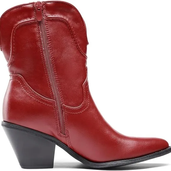 Women's cowgirl wine boots