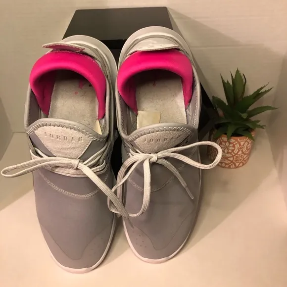 Women's Gray and Pink Jordan’s