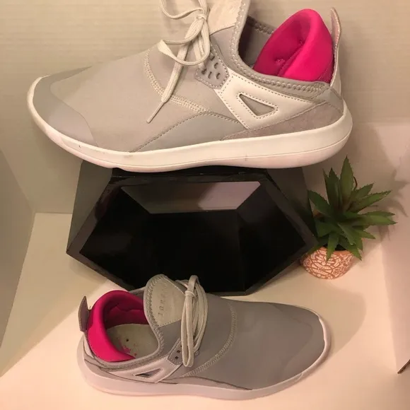 Women's Gray and Pink Jordan’s