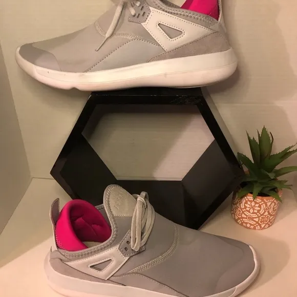Women's Gray and Pink Jordan’s