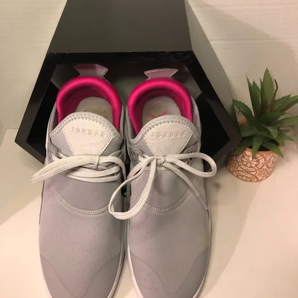 Women's Gray and Pink Jordan’s