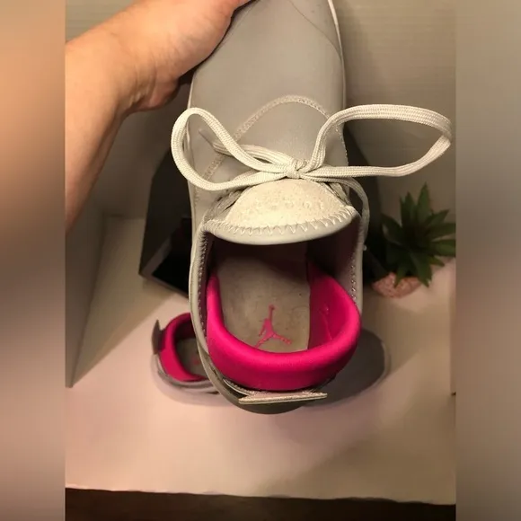 Women's Gray and Pink Jordan’s