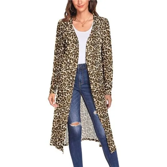 Women's Maxi Cardigan Lightweight Duster Long Sleeve Cardigan