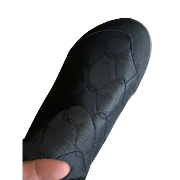 Women's Merrell Antora 3 Thermo Black Quilted Sherpa Vibram Slip On Shoes Size10