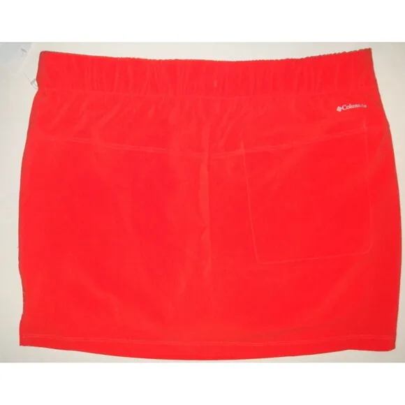 Womens New M NWT Columbia Chill Hike Skort Skirt Shorts Pockets UPF Poppy Orange