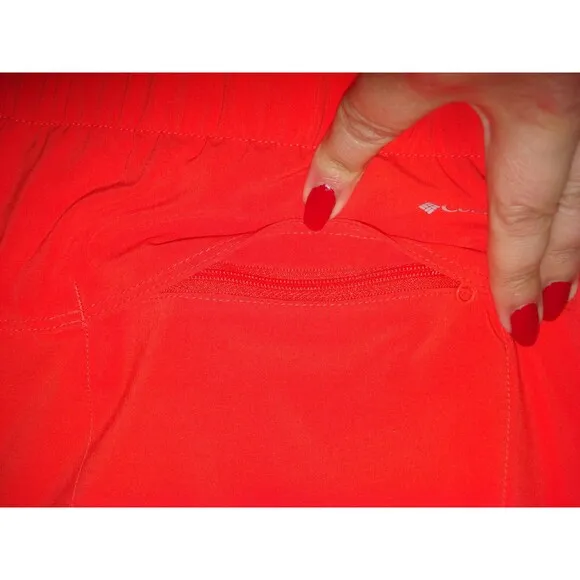 Womens New M NWT Columbia Chill Hike Skort Skirt Shorts Pockets UPF Poppy Orange