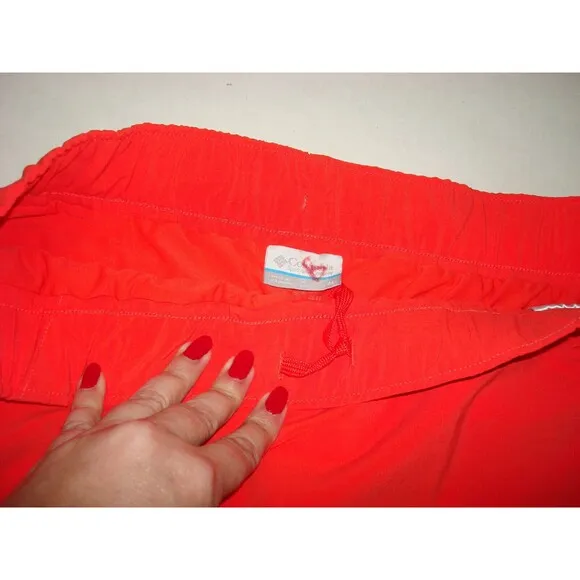 Womens New M NWT Columbia Chill Hike Skort Skirt Shorts Pockets UPF Poppy Orange