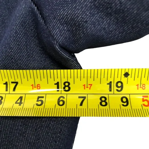 Womens Nine West Coated Denim Snap Front Long Line Belted Dress Coat Sz S