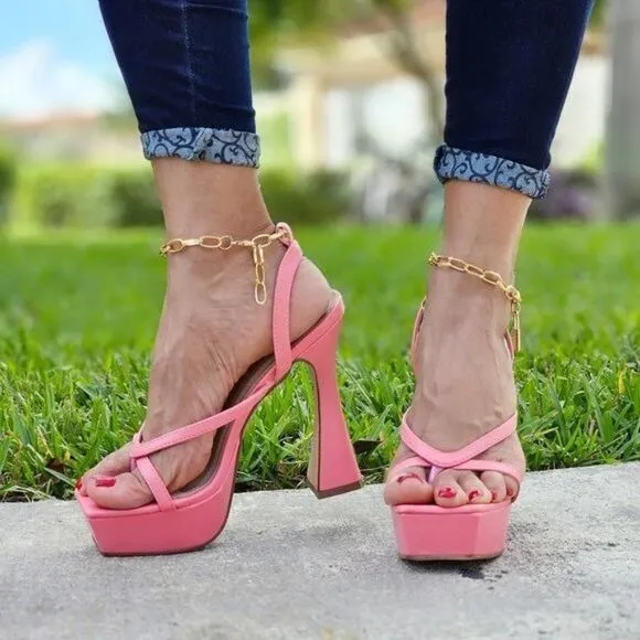 Women's  Platform High Heels Pink Color