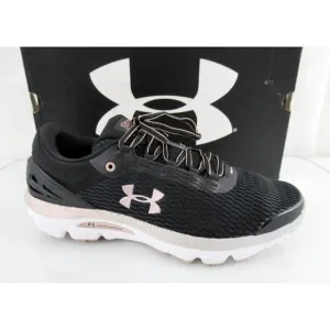 Women's Shoes Under Armour Charged Intake 3 Lace Up Running Shoes Black Size 10