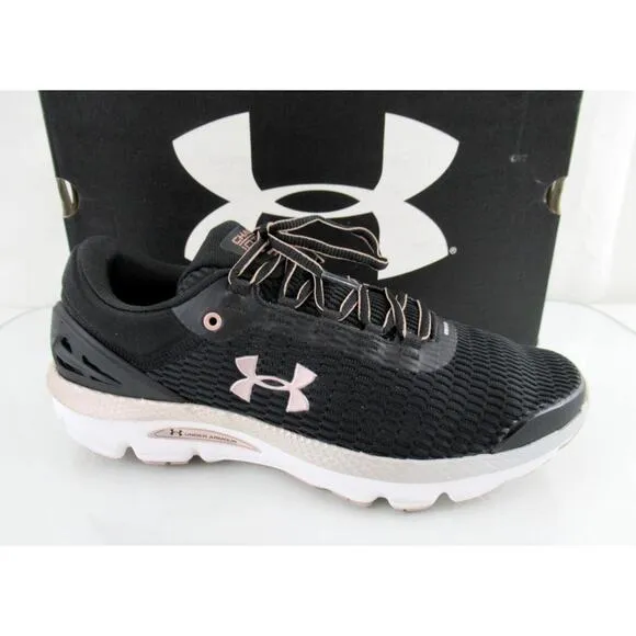 Women's Shoes Under Armour Charged Intake 3 Lace Up Running Shoes Black Size 10