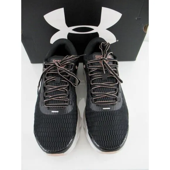 Women's Shoes Under Armour Charged Intake 3 Lace Up Running Shoes Black Size 10