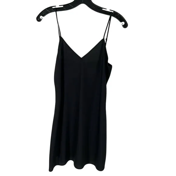 Women’s Size 2 Jonathan Simkhai Black V-Neck Slip Dress Minimalist