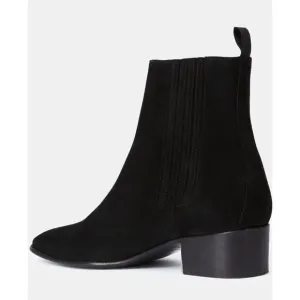 Women’s The Kooples Black Suede Chelsea Boots Size 39 vestiaire 8 Ankle Booties