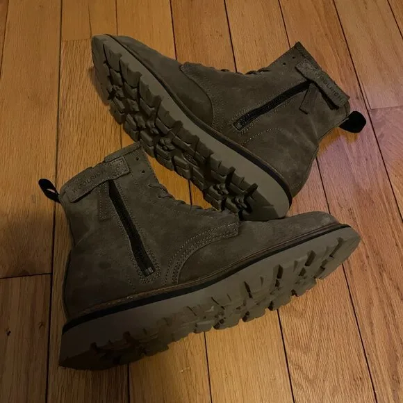 WOOLRICH City Boots Brown Suede Leather Size 9 42 EU Mens Italy
