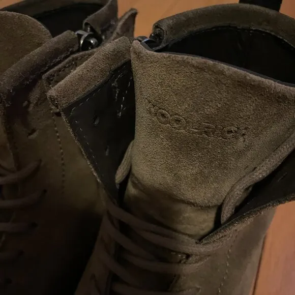 WOOLRICH City Boots Brown Suede Leather Size 9 42 EU Mens Italy