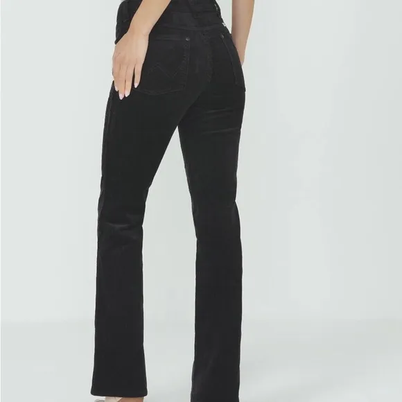 Wrangler Westward 626 Black High Rise‎ Stretch Corduroy Bootcut Jeans sz 29x34