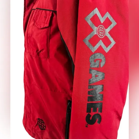 X Games $250 EUC Red Winter Jacket ski snowboard sport youth large, adult small