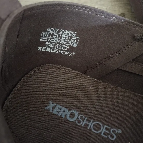 Xero Sunrise Men's Size 11.5 Brown Casual Shoes Slip On Shoes Minimalistic