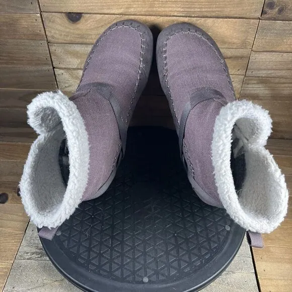 Xero Shoes Ashland Purple Womens Size 7.5 Pull On Faux Fur Boots Comfort Shoes