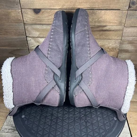 Xero Shoes Ashland Purple Womens Size 7.5 Pull On Faux Fur Boots Comfort Shoes