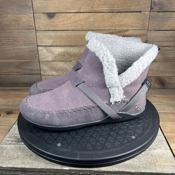 Xero Shoes Ashland Purple Womens Size 7.5 Pull On Faux Fur Boots Comfort Shoes
