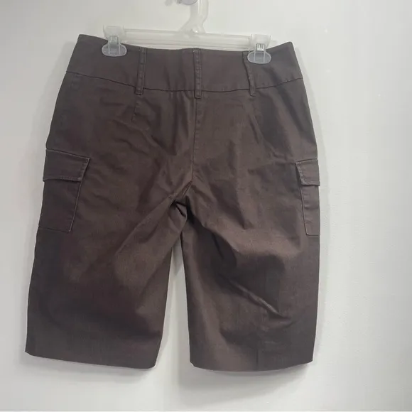 Y2K Vest &amp; Cargo Shorts Set Bisou Bisou 2-Piece Small Brown Bermuda Utility Edgy