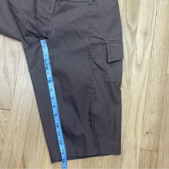 Y2K Vest &amp; Cargo Shorts Set Bisou Bisou 2-Piece Small Brown Bermuda Utility Edgy