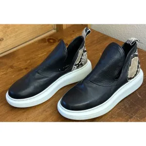 yuko imanishi   Women’s 38 Slip On Sneaker Shoe Platform Bootie Grunge Moto