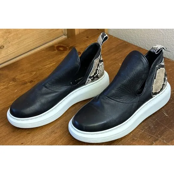 yuko imanishi   Women’s 38 Slip On Sneaker Shoe Platform Bootie Grunge Moto