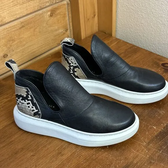 yuko imanishi   Women’s 38 Slip On Sneaker Shoe Platform Bootie Grunge Moto