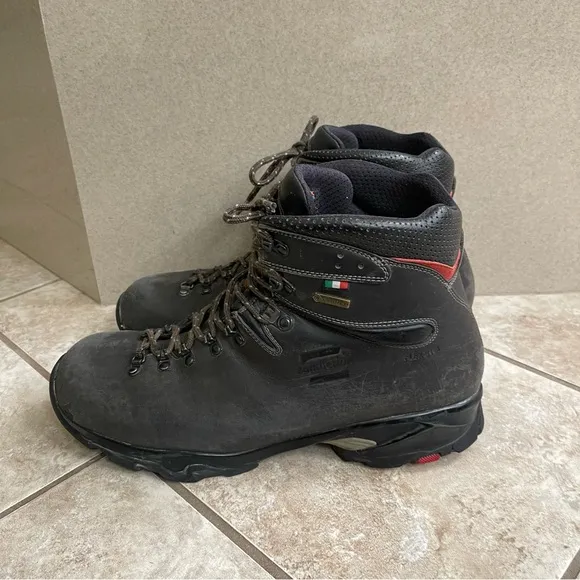 Zamberlan Mens Boots Black Size 14 Gore Tex Hiking Outdoor Vibram Italy Pre Owne