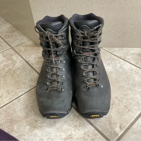 Zamberlan Mens Boots Black Size 14 Gore Tex Hiking Outdoor Vibram Italy Pre Owne