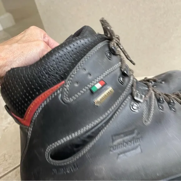 Zamberlan Mens Boots Black Size 14 Gore Tex Hiking Outdoor Vibram Italy Pre Owne