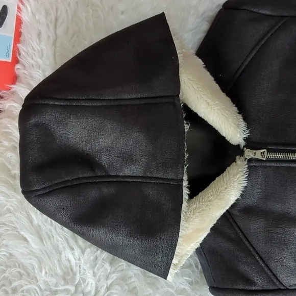 Zara Trafaluc Faux Suede/Fur Hooded Jacket