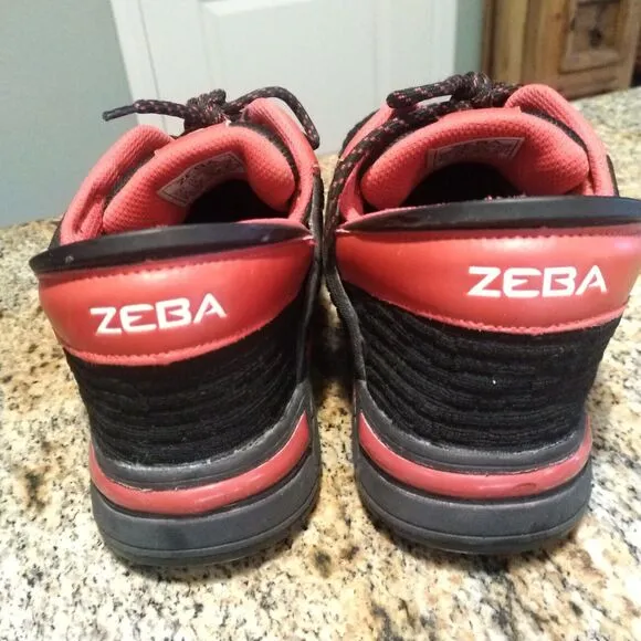 Zeba Shoes Hands Free Athletic Walking Comfort Shoes Black Red Men’s Size 9.5