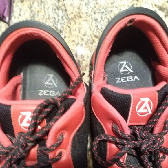 Zeba Shoes Hands Free Athletic Walking Comfort Shoes Black Red Men’s Size 9.5