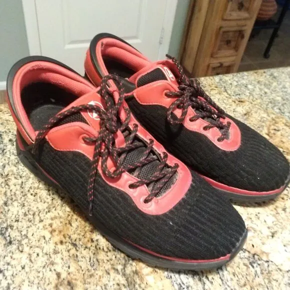 Zeba Shoes Hands Free Athletic Walking Comfort Shoes Black Red Men’s Size 9.5