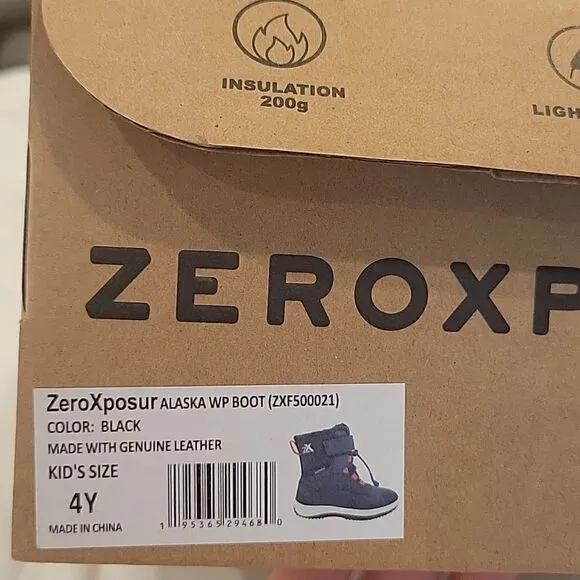 ZeroXposur Alaska Boys' Waterproof Insulated Snow Boots