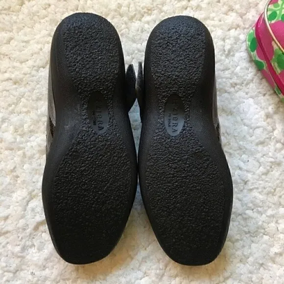 Ziera Janis Pewter Brown Leather Mary Janes Sz 42